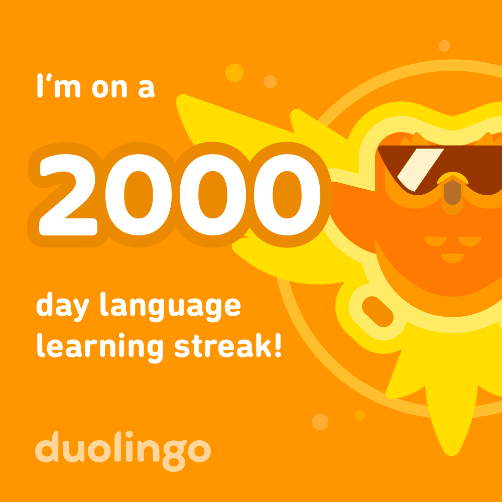Duolingo2000日連続